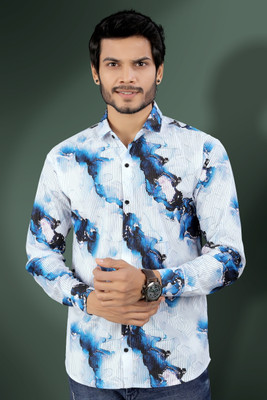 Prinza Men Printed Casual Multicolor Shirt