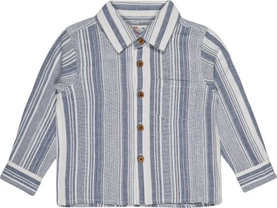 YOUNG BIRDS Baby Boys Striped Casual Light Blue, White Shirt