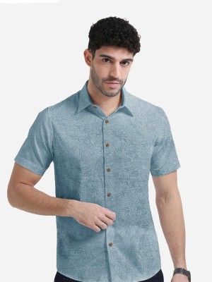 The Formal Club Men Solid Casual Blue Shirt