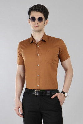 Garry Richards Men Solid Formal Gold Shirt