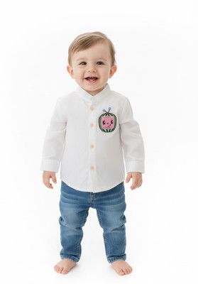 Amazekidz Baby Boys Solid Casual White Shirt