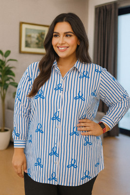 ClassyLooks Women Striped, Printed Casual Multicolor Shirt