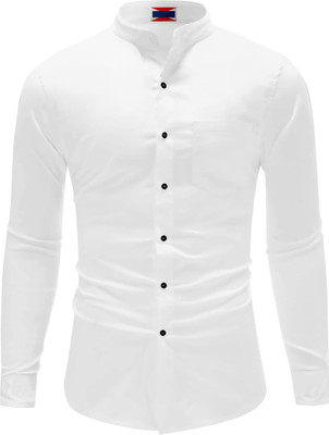 JIGGSTER STORE Men Self Design Casual White Shirt
