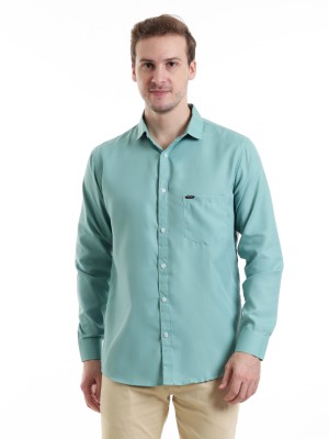 Sam Unique Man Men Solid Casual Light Green Shirt