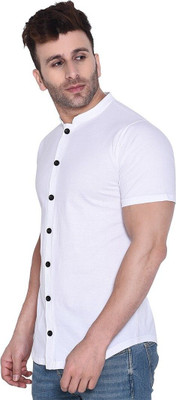 BEYOU FASHION Men Solid Casual White Shirt