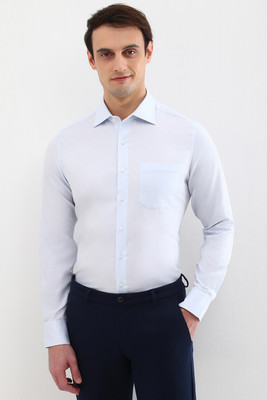 Allen Solly Men Printed Formal Light Blue Shirt
