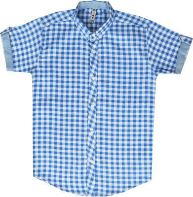 Cay Boys Checkered Casual Blue Shirt