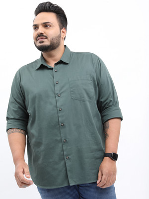HIGHLANDER Men Solid Casual Blue Shirt