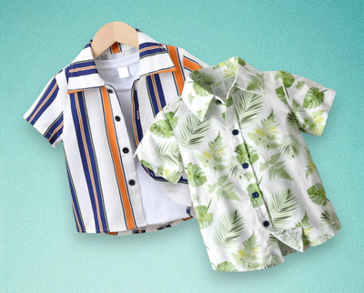 RAVYA TRENDZ Boys Printed Casual Multicolor Shirt