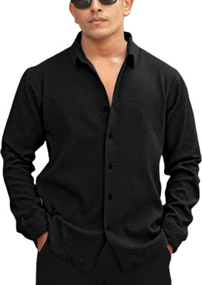 SHUBHAM ENTERPRISE Men Solid Casual Black Shirt