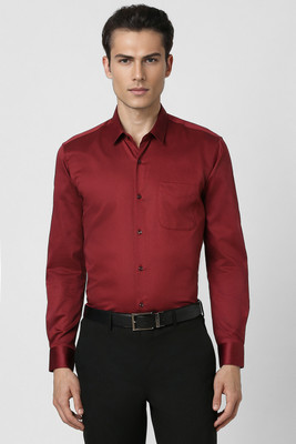 PETER ENGLAND Men Solid Formal Red Shirt