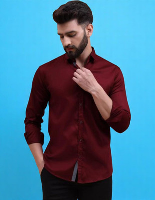 MANTRATREND Men Solid Casual Maroon Shirt(Pack of 2)