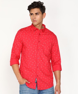 PROVOGUE Men Printed Casual Red Shirt