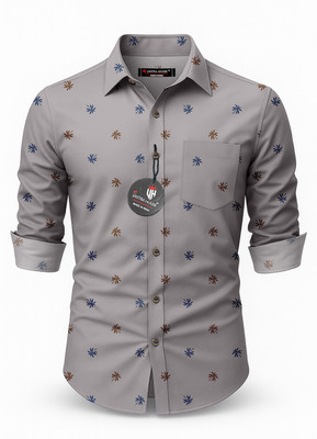 SHREE VASTRAHOUSE Men Printed Casual Grey Shirt