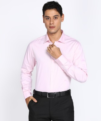 PARK AVENUE Men Solid Formal Pink Shirt