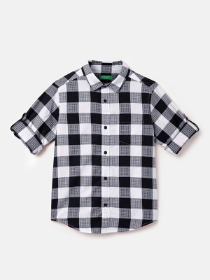 United Colors of Benetton Baby Boys Checkered Casual Multicolor Shirt