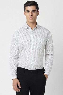 VAN HEUSEN Men Striped Formal White, Grey, Blue Shirt