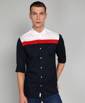 Tommy hilfiger color block shirt store