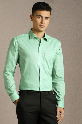 LOUIS PHILIPPE Men Solid Formal Green Shirt