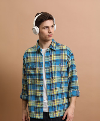 HIGHLANDER Men Checkered Casual Multicolor Shirt