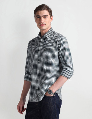 Arrow Sport Men Checkered Casual Grey Shirt