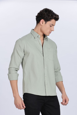 Color Hunt Men Solid Casual Light Green Shirt