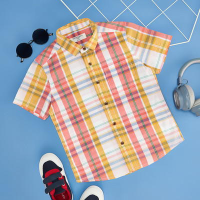 Pantaloons Junior Boys Checkered Casual Multicolor Shirt