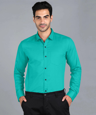 STONEBERG Men Solid Casual Green Shirt