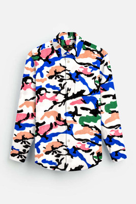 french crown Men Printed Casual Multicolor Shirt