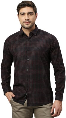 Klub Fox Men Checkered Casual Black Shirt