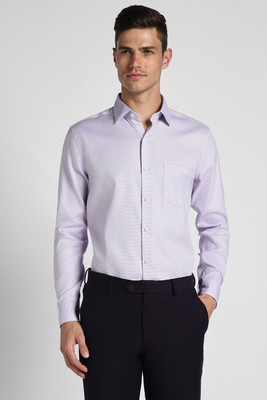 PETER ENGLAND Men Checkered Formal Purple Shirt