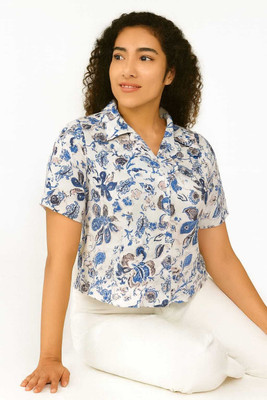 TRUSTROW Women Solid Casual White Shirt