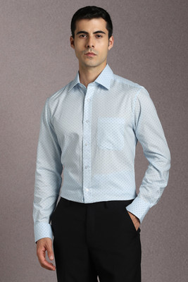 LOUIS PHILIPPE Men Printed Formal Light Blue Shirt