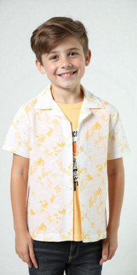 CAVIO Boys Dyed/Ombre Casual Yellow Shirt