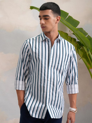 HIGHLANDER Men Striped Formal Multicolor Shirt