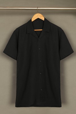 Zaikal creation Men Solid Casual Black Shirt