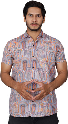 THELAZZOLICA Men Printed Casual Multicolor Shirt