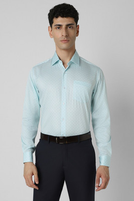 VAN HEUSEN Men Solid Formal Blue Shirt