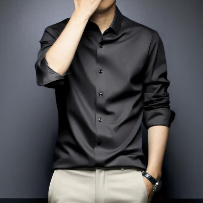 COOL FAB Men Solid Festive Black Shirt