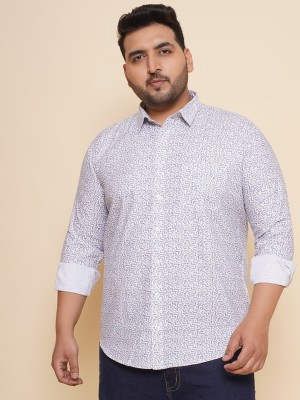 JOHN PRIDE Men Printed Casual White Shirt