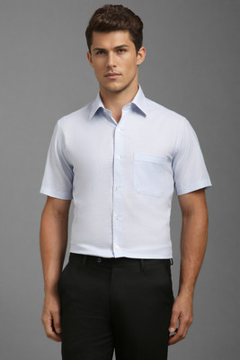 LOUIS PHILIPPE Men Solid Formal Blue Shirt