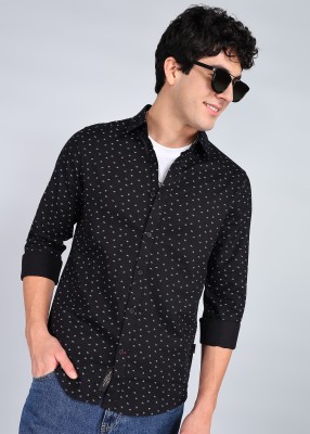 BEING HUMAN Men Printed Casual Black Shirt