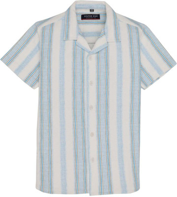 Status Quo Boys Printed Casual Light Blue Shirt