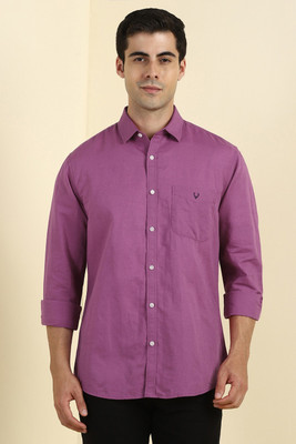 Allen Solly Men Solid Casual Purple Shirt