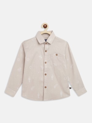 TALES & STORIES Baby Boys Printed Casual Beige Shirt