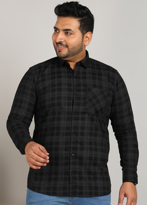 Sztori Men Checkered Casual Black Shirt