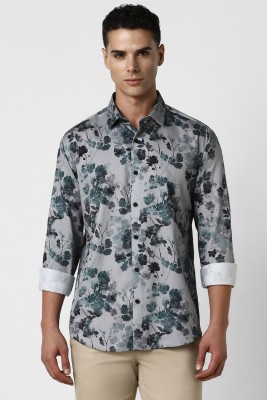 PETER ENGLAND Men Printed Casual Grey Shirt