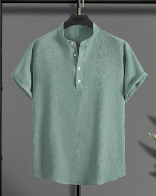 METRONAUT Men Solid Casual Light Green Shirt