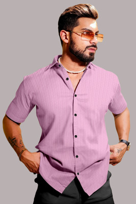 Billion Men Striped Casual White Shirt