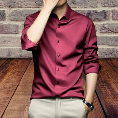 SHREEJI ENTERPRISE Men Solid Casual Maroon Shirt